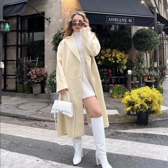 Zara Limited Edition Double-Breasted Italian Wool Blend Coat - Medium - Picture 2 of 16